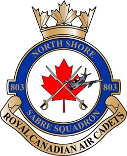 803 North Shore Sabre Squadron crest / Écusson de l'escadron 803 North Shore Sabre